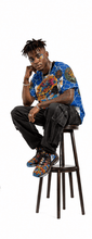 Load image into Gallery viewer, Rich and Rich Men's Blue Prosperity Pulse T-Shirt - Rich and Rich Homeopportunities
