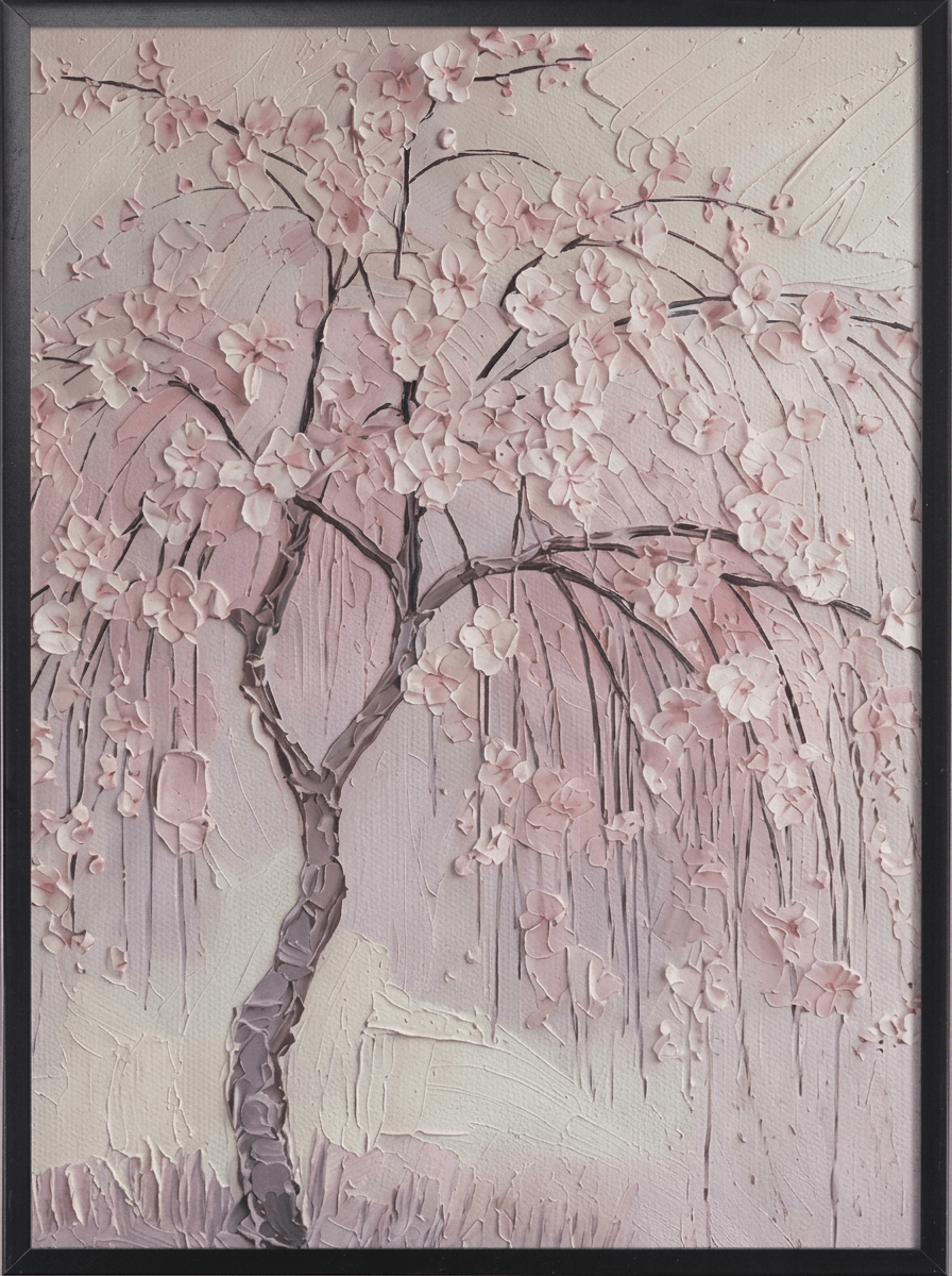 Rich and Rich Cherry Blossom Tree Framed Art Print Black Framed Art Print 20×30inch - Rich and Rich Homeopportunities