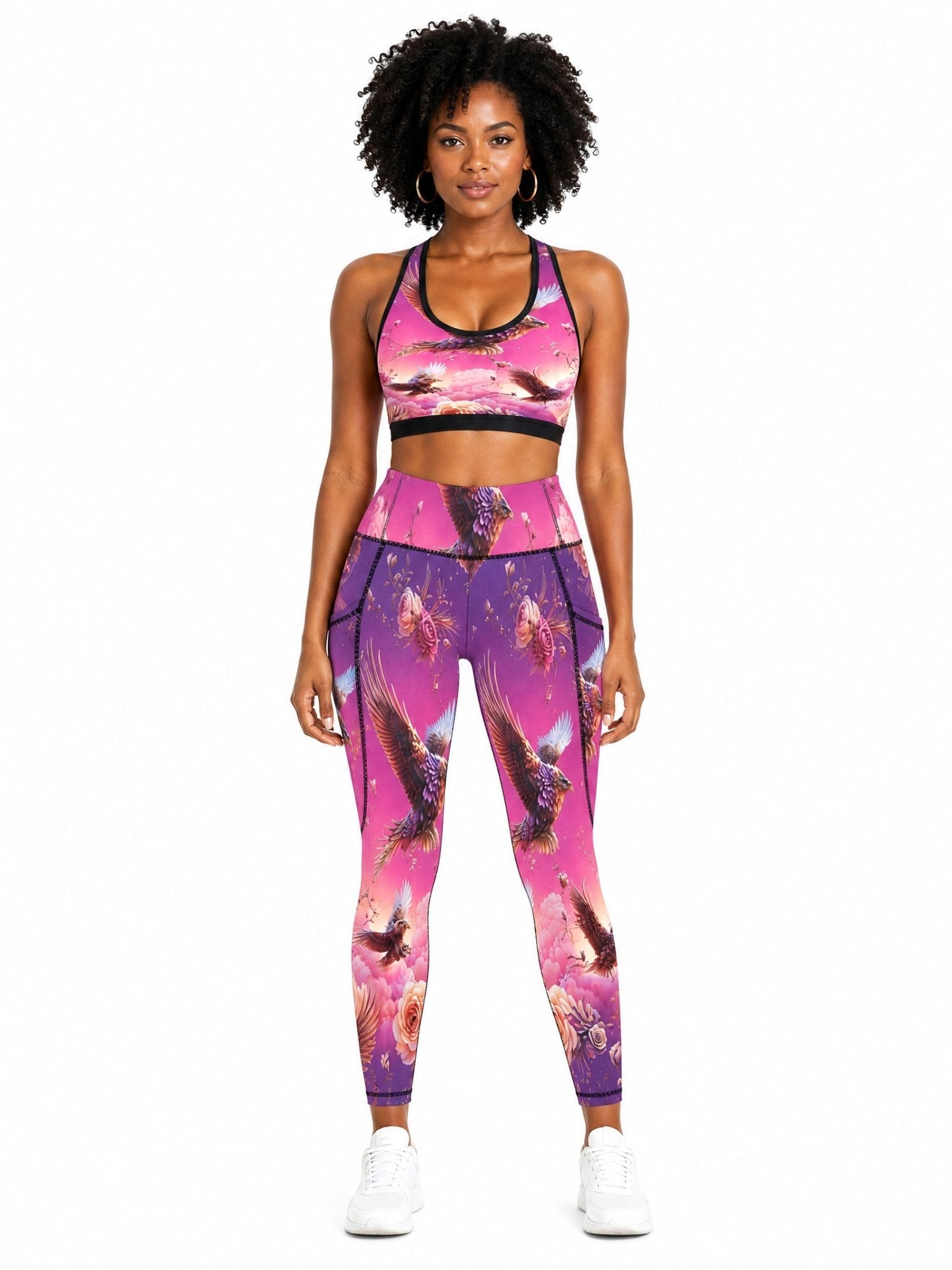 Rich and Rich Pink Nature Inspired Women's Leggings With Pockets - Rich and Rich Homeopportunities