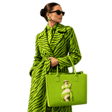 Rich and Rich Modern Goddess Light Green Felt Tote Bag