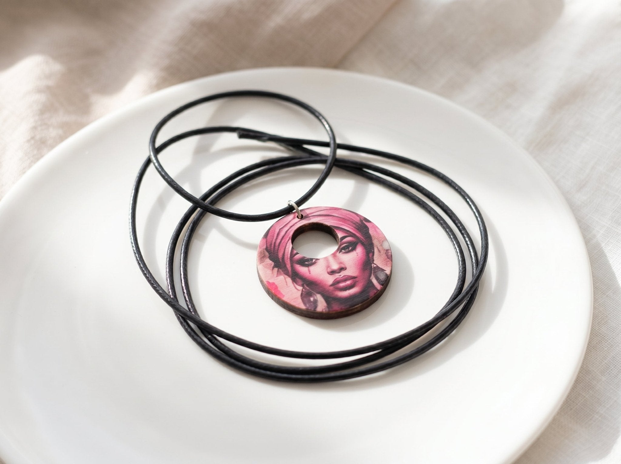 Rich and Rich HerEyes Wooden Pendant Organic Shapes - Rich and Rich Homeopportunities