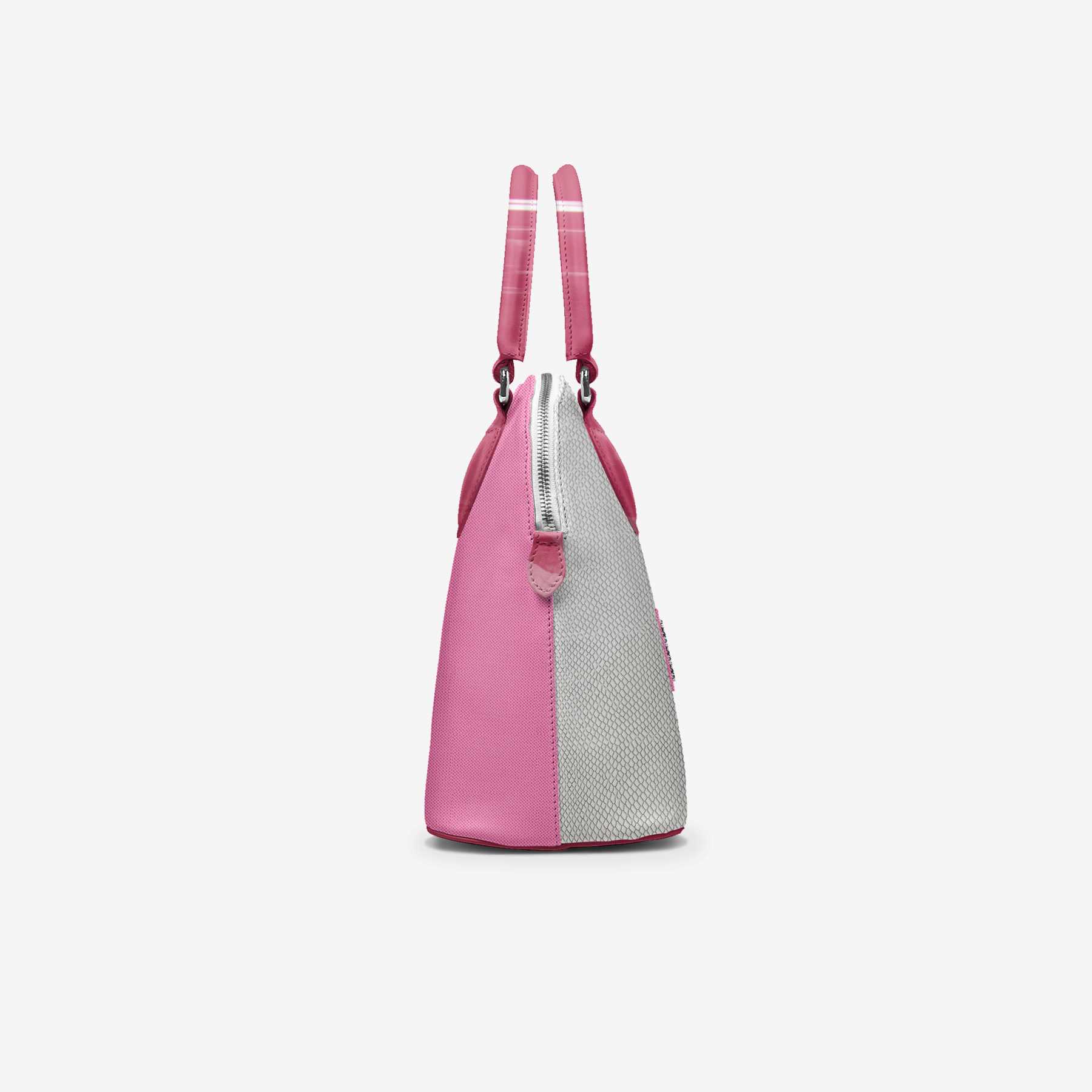 Rich and Rich TatooFushion Women’s Italian Leather Pink and White Designer Luxury Bag