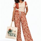 Rich and Rich Dreamscape Chic Women’s Oatmeal and Terracotta T-Shirt