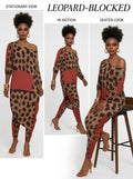 Rich and Rich Diagonal Red Animal Print Women's Off-Shoulder Two-Piece Set - Rich and Rich Homeopportunities