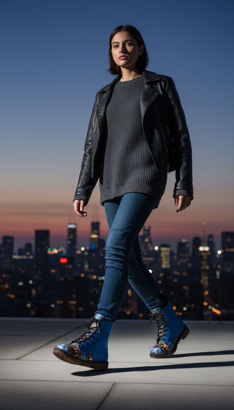 Rich and Rich Chess City Casual Leather Lightweight Unisex Boots