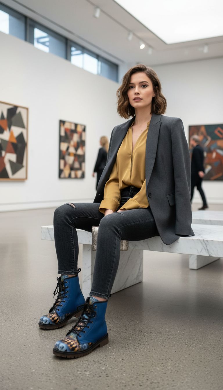 Rich and Rich Chess City Casual Leather Lightweight Unisex Boots