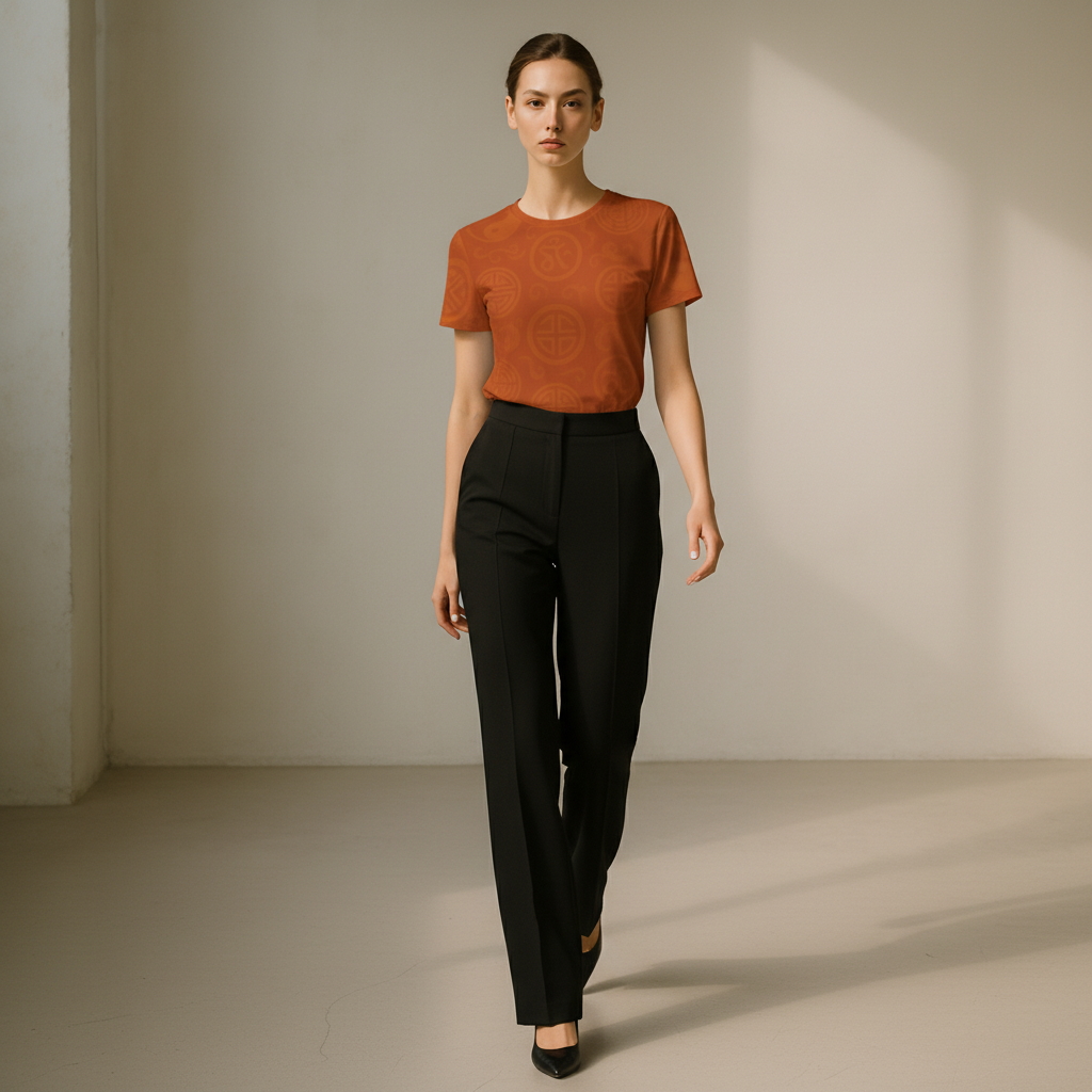 Rich and Rich Orange Feng Shui Inspired Womens Tshirt