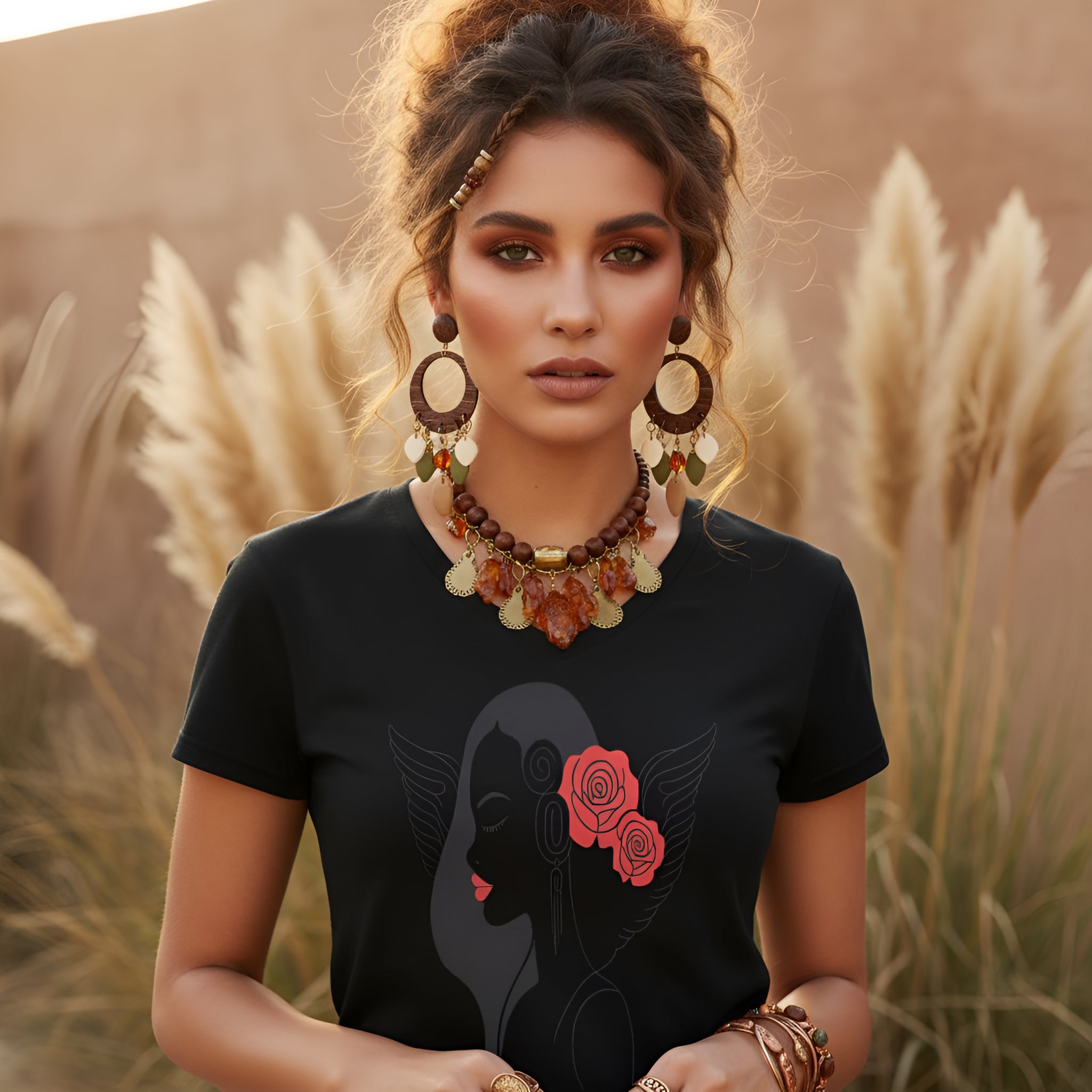 Rich and Rich Women's Rose Designer T-shirts