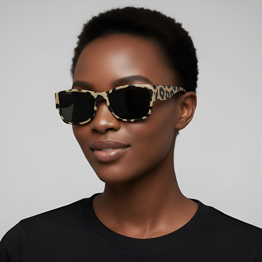 Rich and Rich Safari Animal Print Unisex Sunglasses with bold animal pattern frame