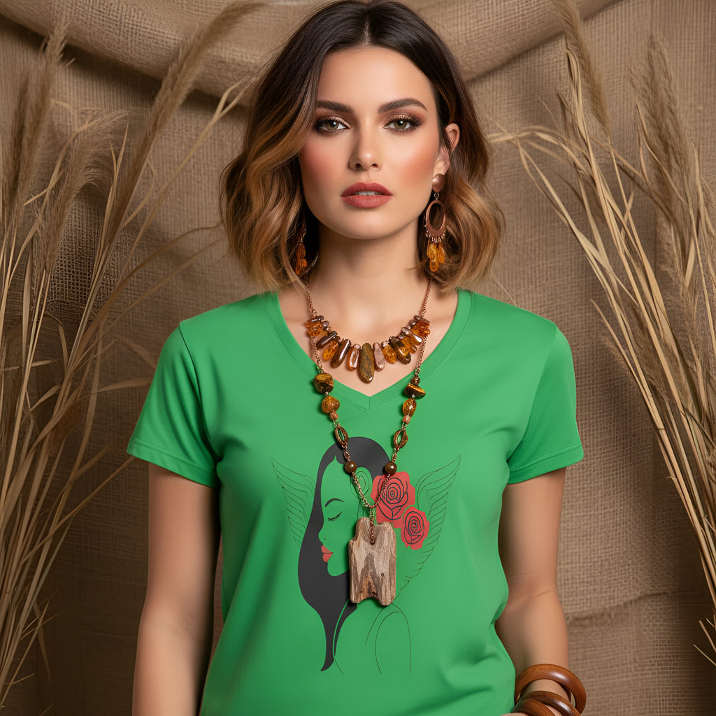 Rich and Rich Women's Rose Designer T-shirt in white with elegant rose print