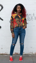 Rich and Rich Clever As The Devil And Twice As Pretty Women's Red Hoodie front view