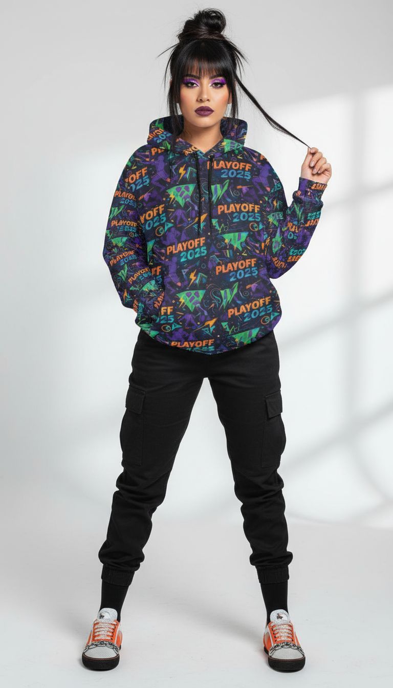 Rich and Rich Playoff 2025 Women's Black Hoodie