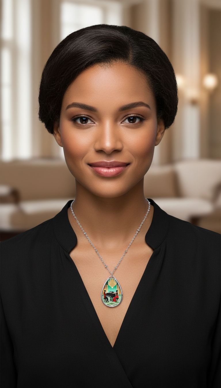 Rich and Rich Piano Oval Necklace