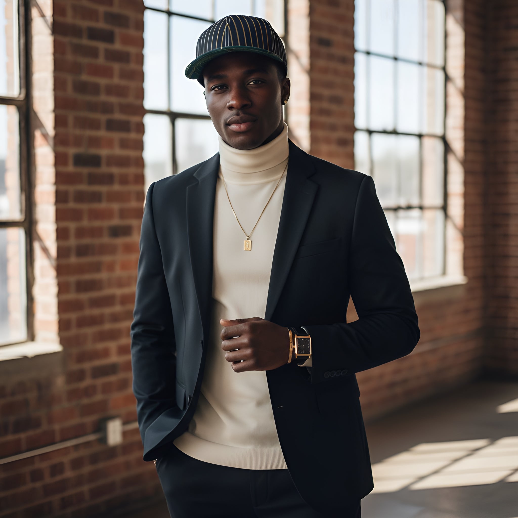 Rich and Rich Navy Blue Designer Baseball Cap