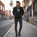 Unisex Vibe Check Hoodie with leopard skateboarding graphic design