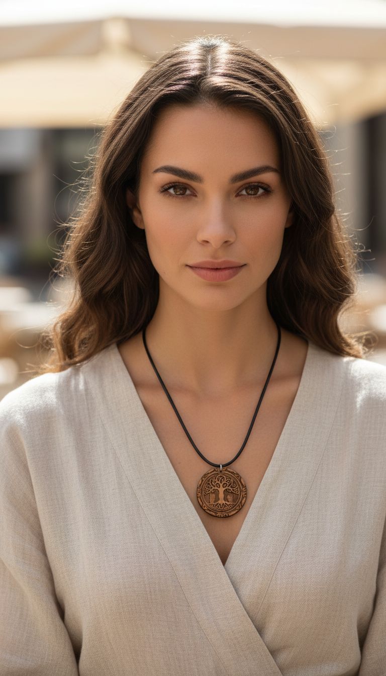 Rich and Rich Tree Life Wooden Pendant Organic Shapes