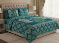 Rich and Rich Peacock 3 Piece Bedding Set with vibrant peacock design in bedroom