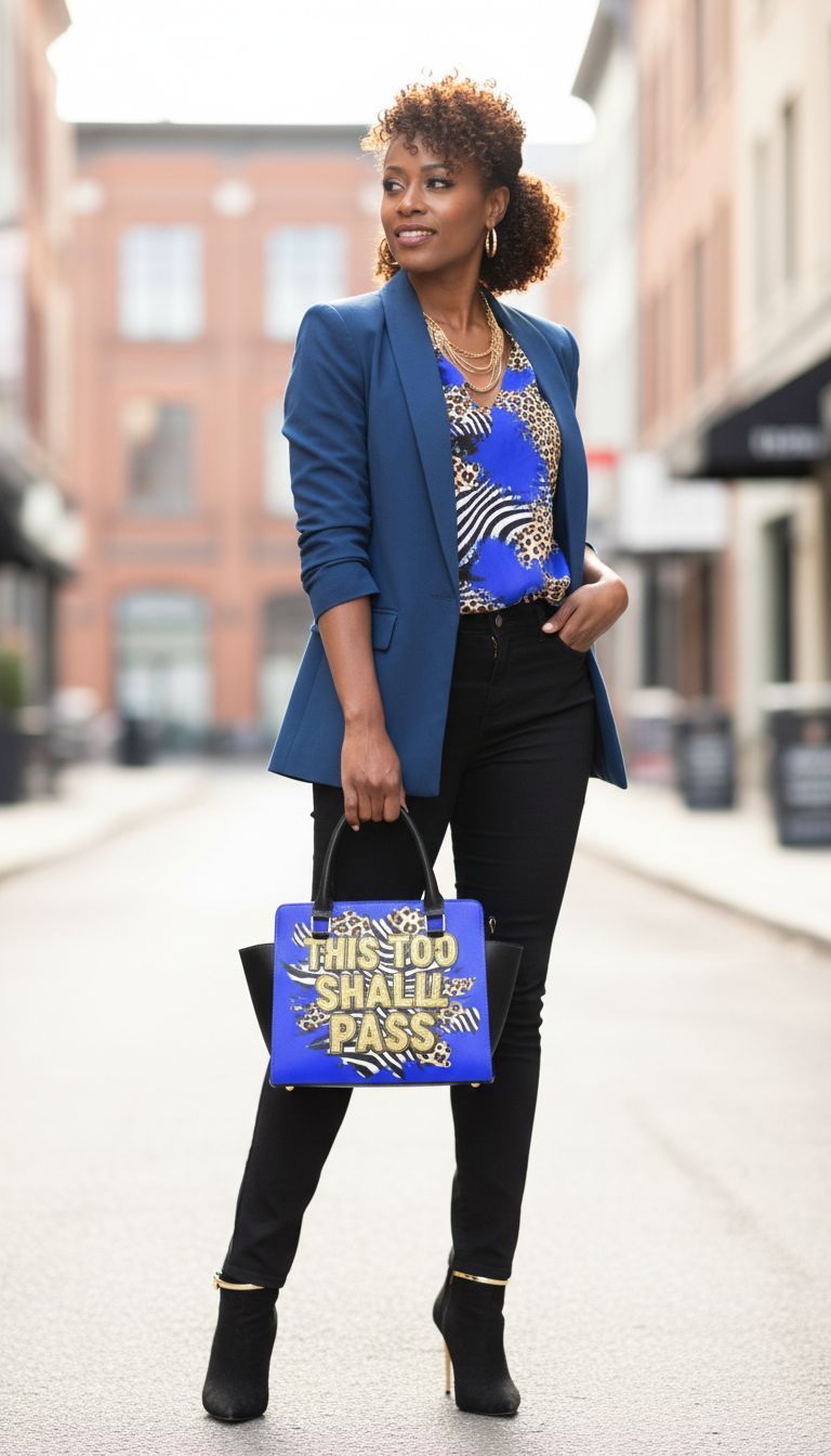 Rich and Rich Women's This Too Shall Pass Handbag Classic Shoulder Handbag