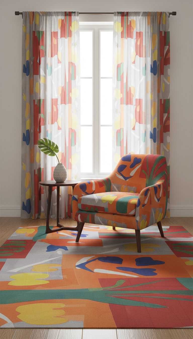Rich and Rich Orange Abstract Rug with vibrant orange patterns and velvet texture