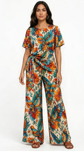 Load image into Gallery viewer, Rich &amp; Rich Women's Colorful Bird Side-Tie Top &amp; Wide-Leg Pants Set - Rich and Rich Homeopportunities
