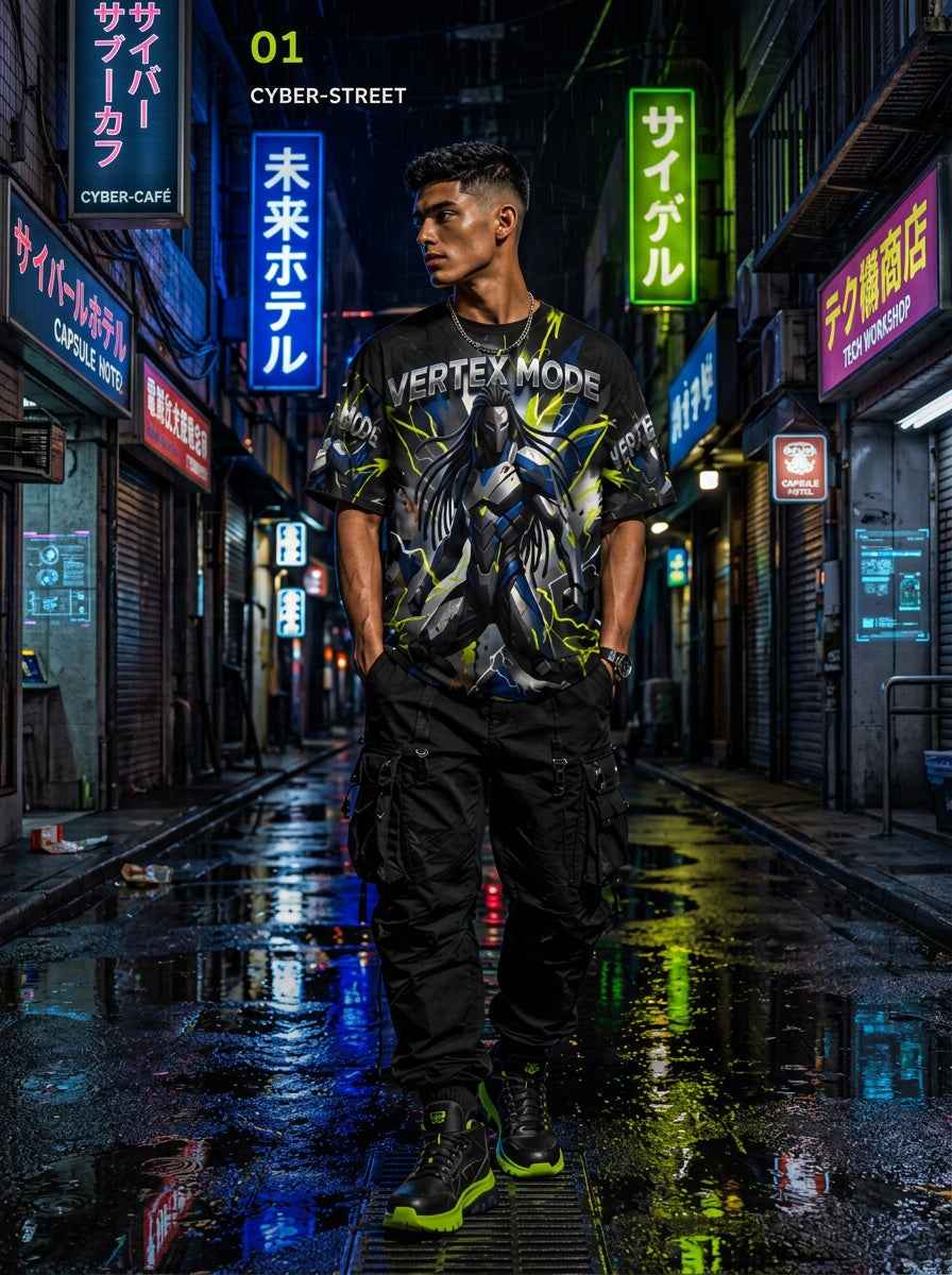 Rich and Rich Men's Black Multi Vertex Mode T-Shirt Men's - Rich and Rich Homeopportunities