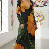 Women's floral cardigan in a soft knit for layering or wearing alone