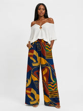 Load image into Gallery viewer, Rich and Rich Blue Multicolor Pants Set with Jacket
