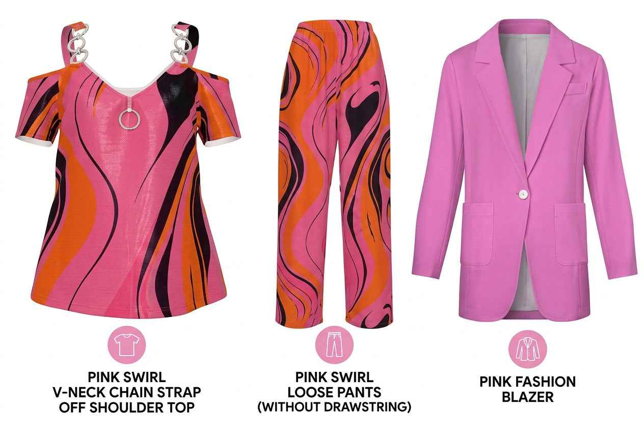 Rich and Rich Pink Swirl Pants Set with Jacket - Rich and Rich Homeopportunities