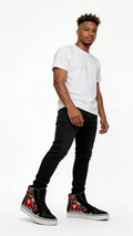 Rich and Rich Caricature Men's High Top Sneakers