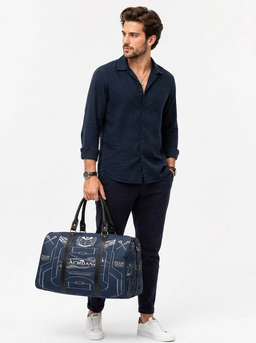 Rich and Rich Sport Utility Lacrosse PU Leather Weekender Travel Bag/Large