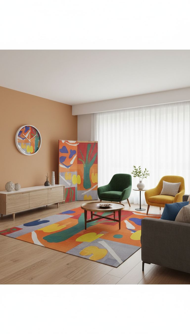 Rich and Rich Orange Abstract Rug with vibrant orange patterns and velvet texture