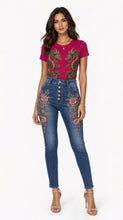 Load image into Gallery viewer, Dragon Embroidery Graphic Denim &amp; Tee Set - Rich and Rich Homeopportunities
