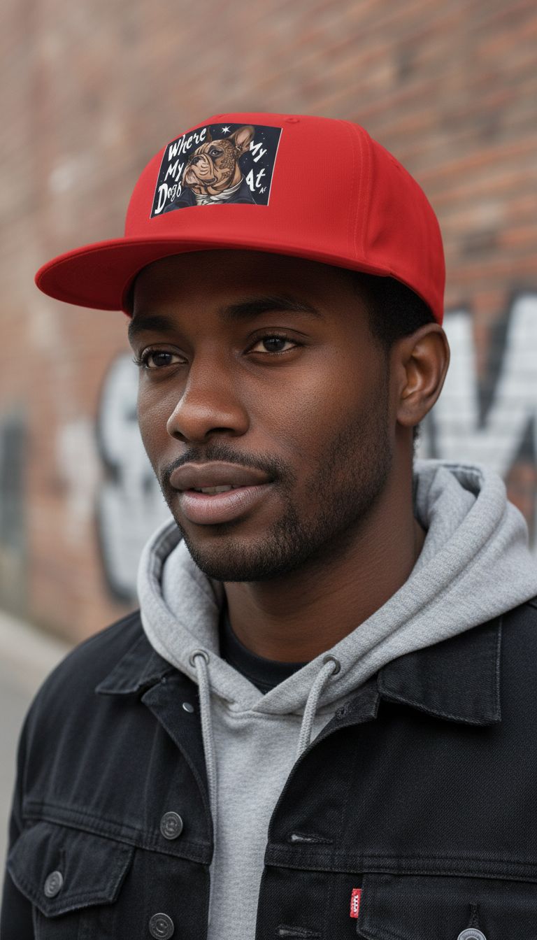 R&RH Funny Dog Lover Surf Cap - 'Where My Dogs At' Design for Pet Owners