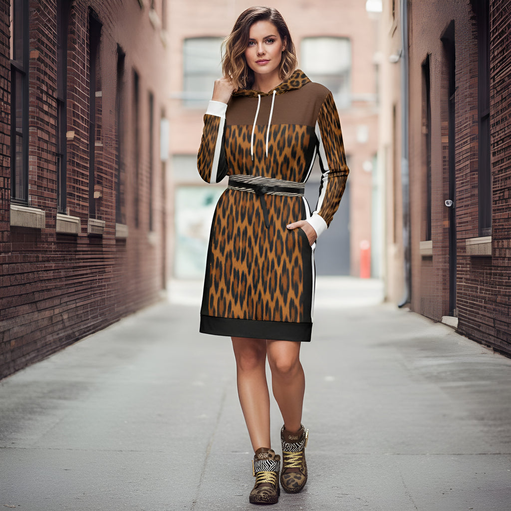 Rich and Rich Brown Animal Print Urbanunique Women's High Top Sneaker