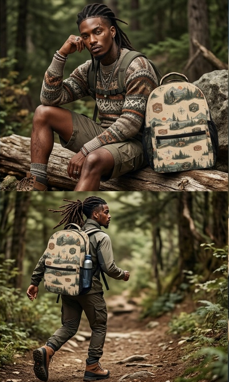 Rich and Rich Sport Utility Casual Beige Unisex Backpack