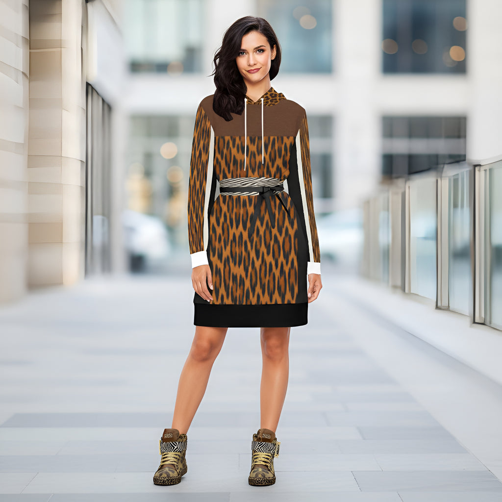 Rich and Rich Brown Animal Print Urbanunique Women's High Top Sneaker