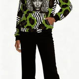 Unisex pullover hoodie with bright all-over animal print and kangaroo pocket