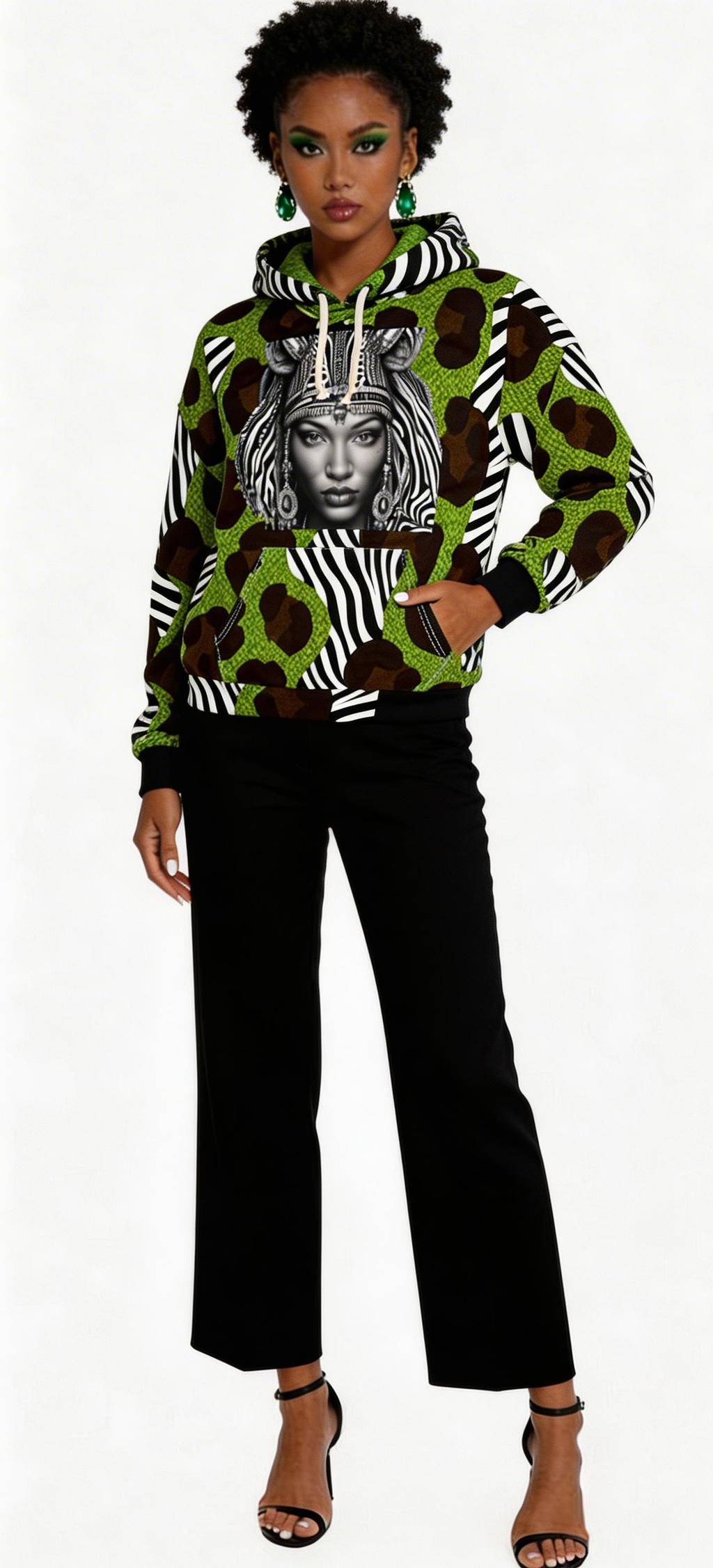 Rich and Rich Bold Animal Print Unisex Hoodie with vibrant safari-inspired design