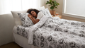 Rich and Rich The Hustle Is Real White 3-Piece Bedding Set with duvet cover and pillow shams