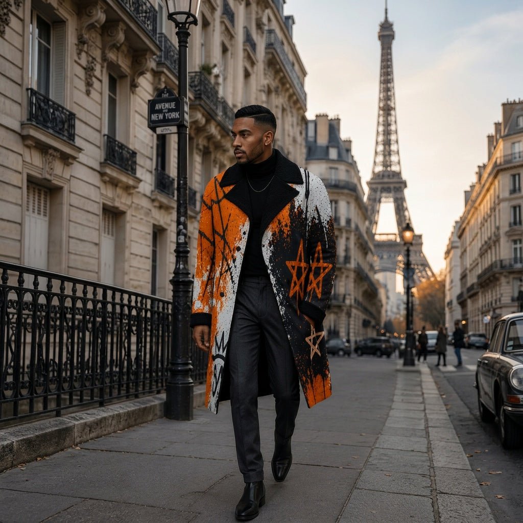 Rich and Rich Orange Streetwear Hyperbeast Men's Double Breasted Coat - Rich and Rich Homeopportunities