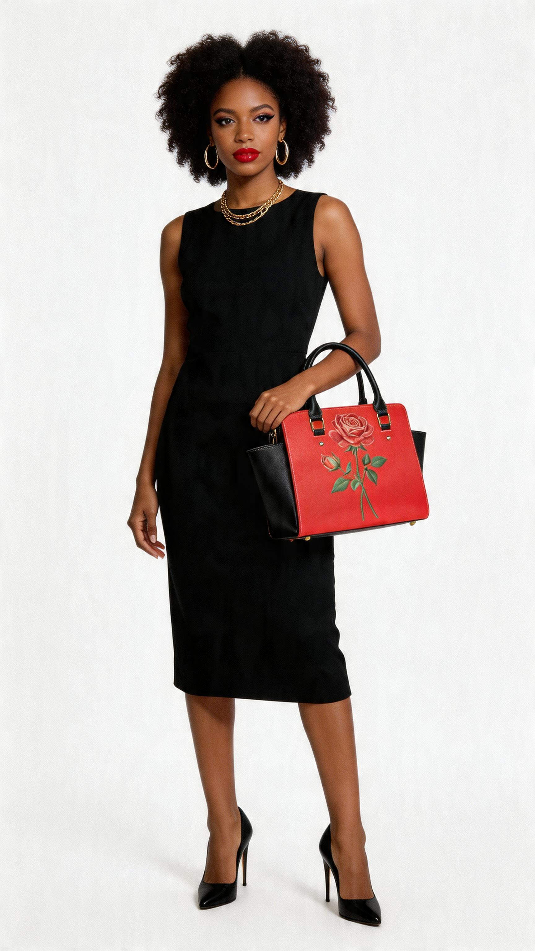 Rich and Rich Red Roses Classic Women's Shoulder Handbag