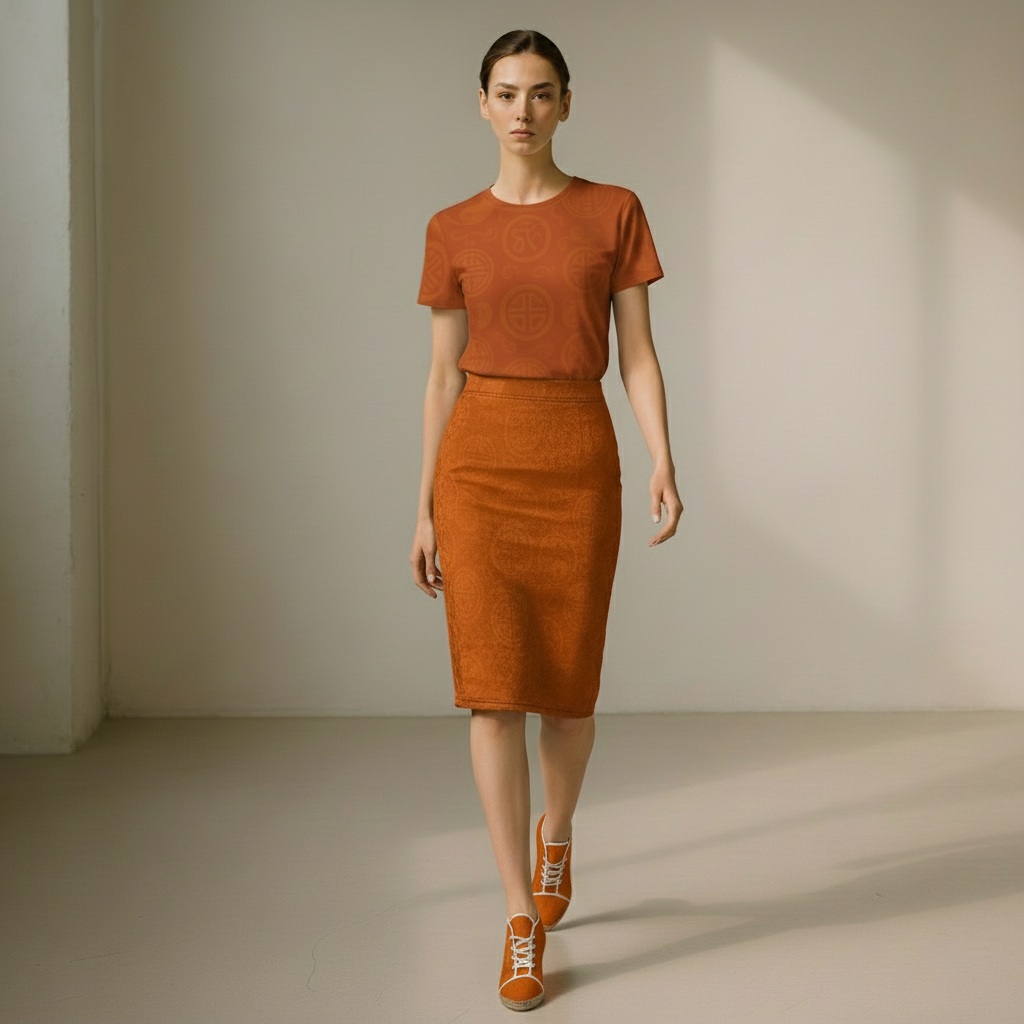 Rich and Rich Orange Feng Shui Women's Wedge Heel Espadrilles