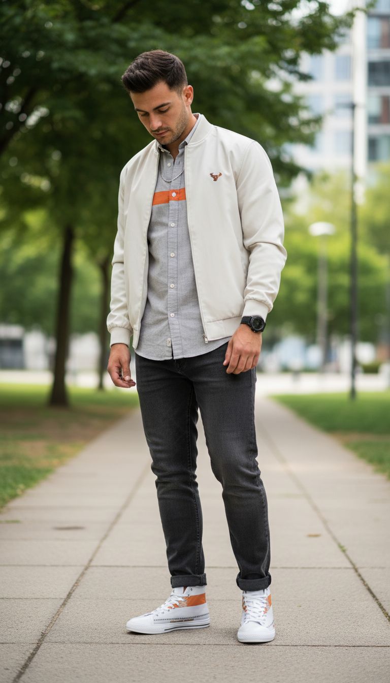 Rich and Rich Playoffs 2025 Men's Orange Hip Top Canvas Sneaker