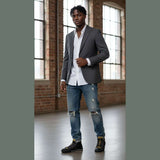 Black high-top sneaker with wraparound print and pleather toe