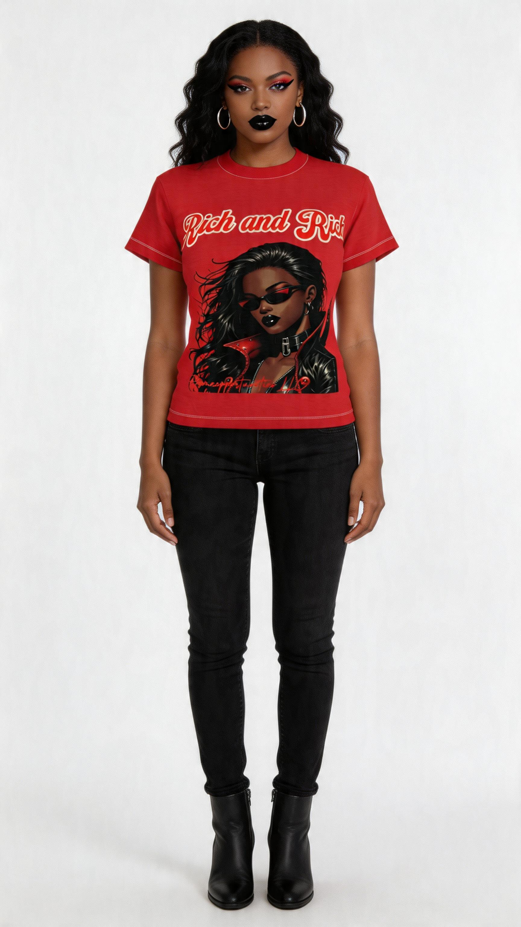 Rich and Rich Women’s Bold Graphic Red Tee