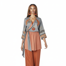 Load image into Gallery viewer, Rich and Rich Orange Feng Shui Inspired Women&#39;s Wooden Earrings
