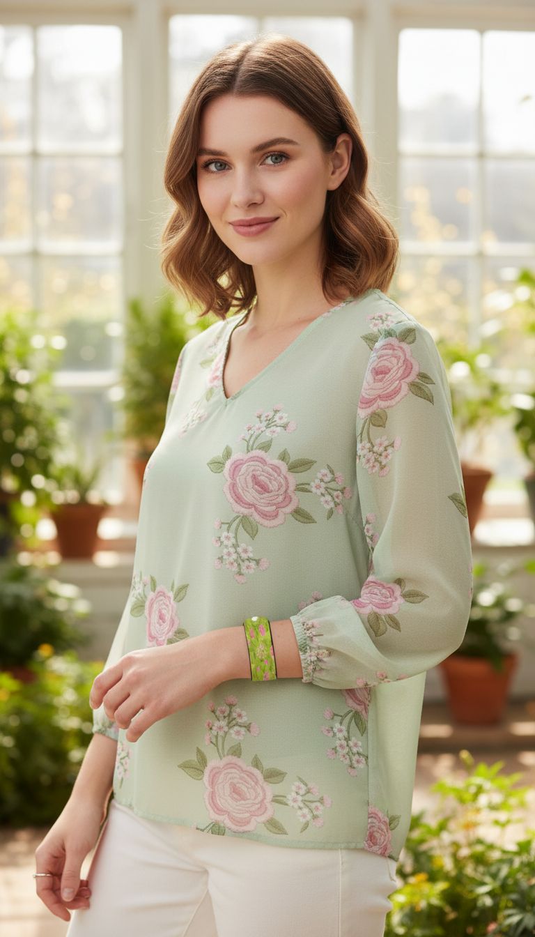 Rich and Rich Pink Floral Neoprene Women's Wristband