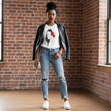 Load image into Gallery viewer, Rich and Rich Women&#39;s Rose White Designer T-shirt
