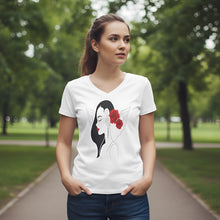 Load image into Gallery viewer, Rich and Rich Women&#39;s Rose White Designer T-shirt
