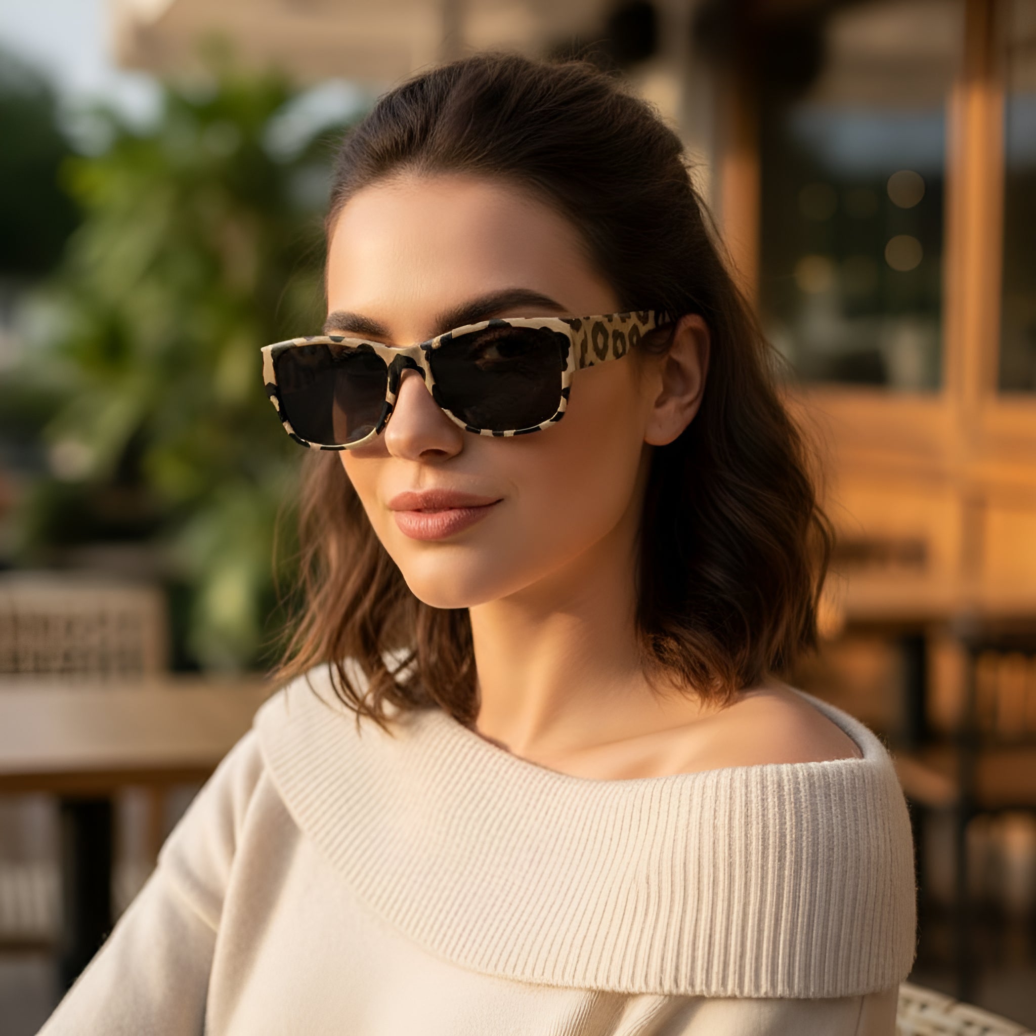 Rich and Rich Safari Animal Print Unisex Sunglasses with bold animal pattern frame